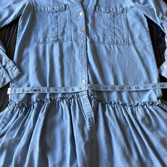 Zara denim dress 🧊. Size XS - Picture 6 of 8